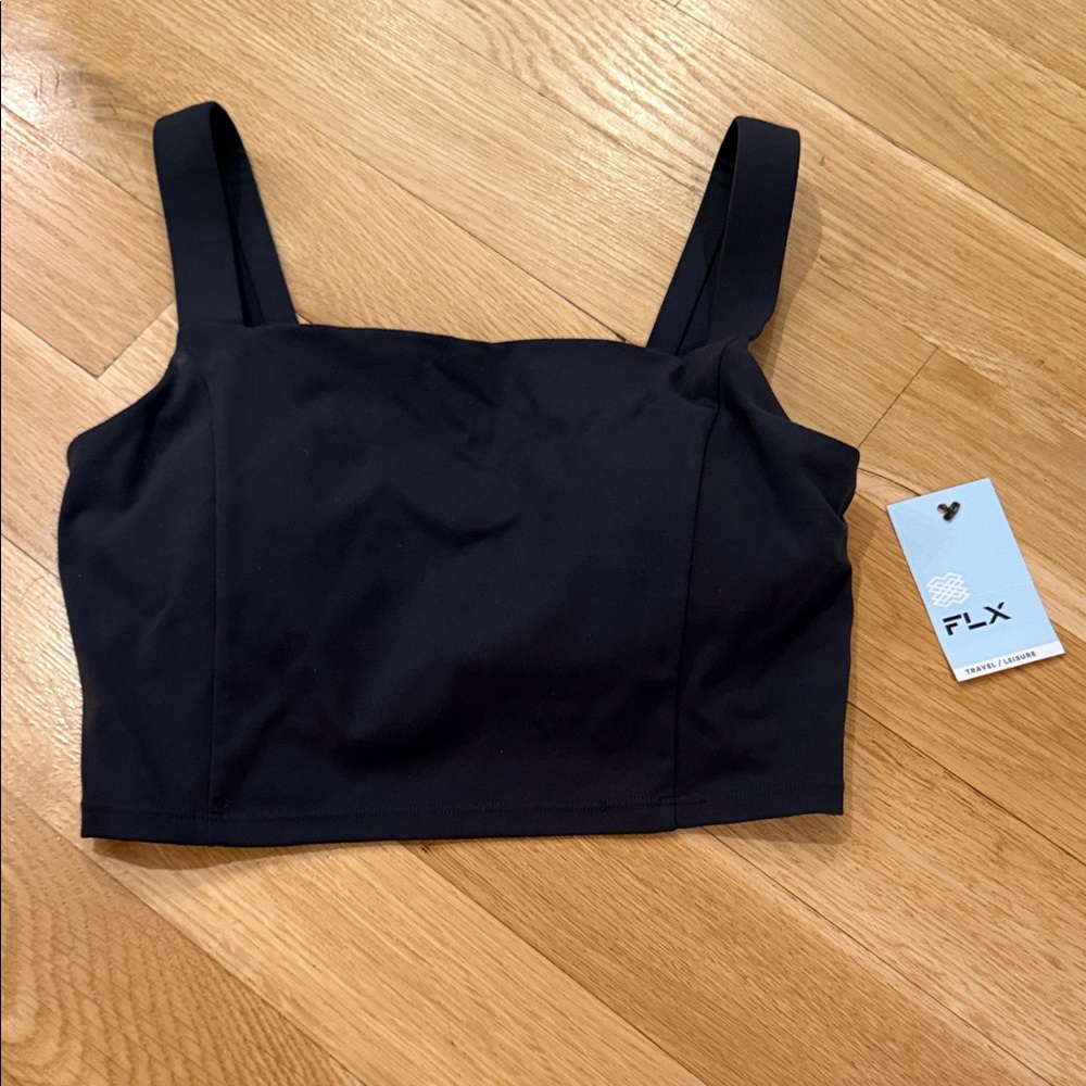FLX Black Crop Top